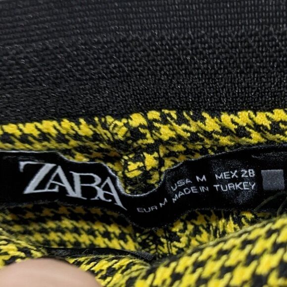 ZARA | Mid-waist skinny trouser in yellow/black - Picture 7 of 9